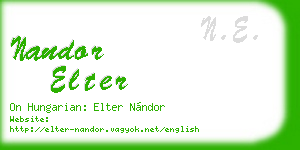 nandor elter business card