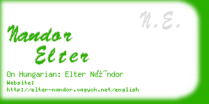 nandor elter business card